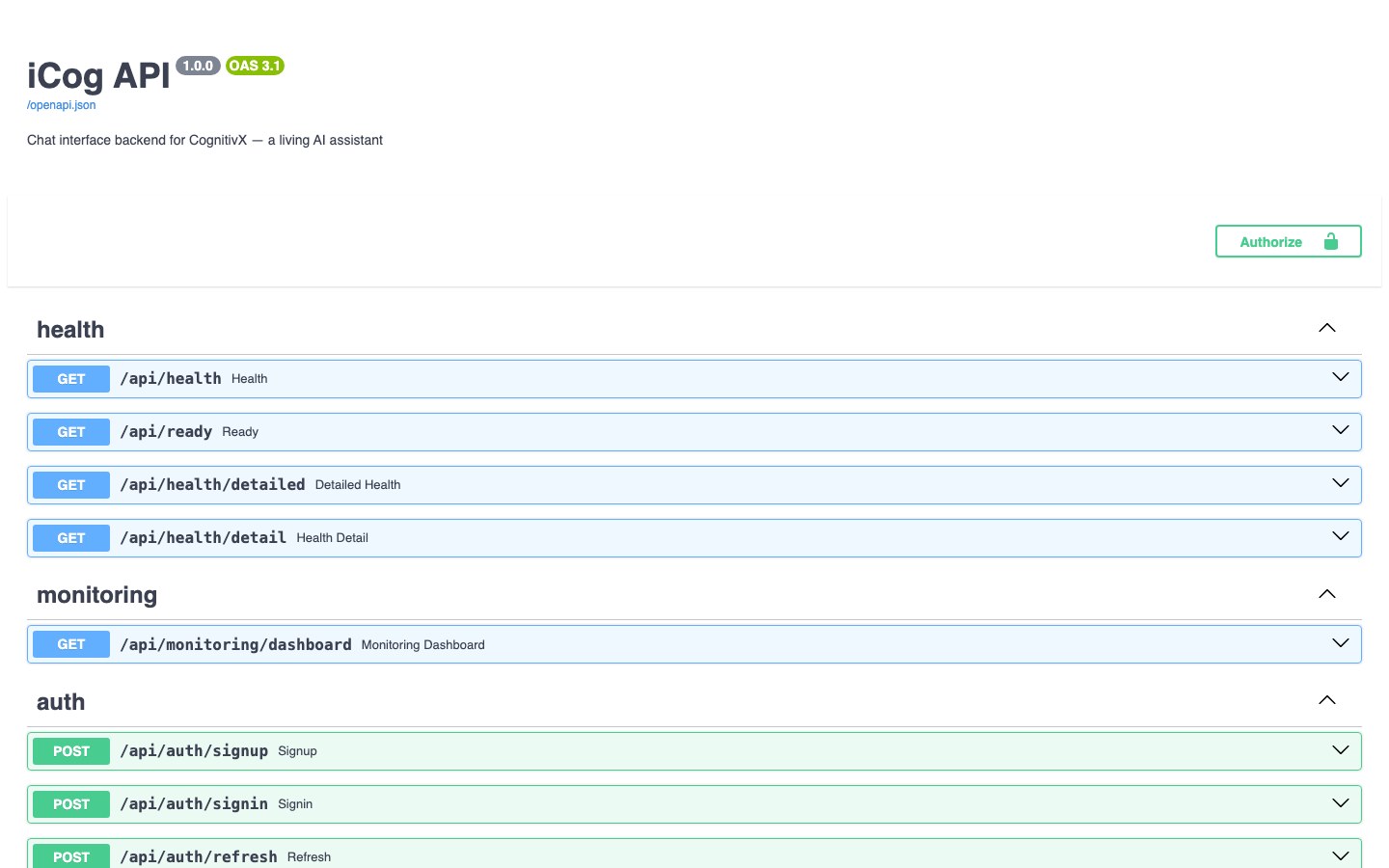 iCog public OpenAPI documentation